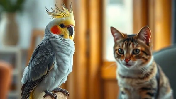 Calopsita e gato na mesma casa: o risco que ninguém te conta